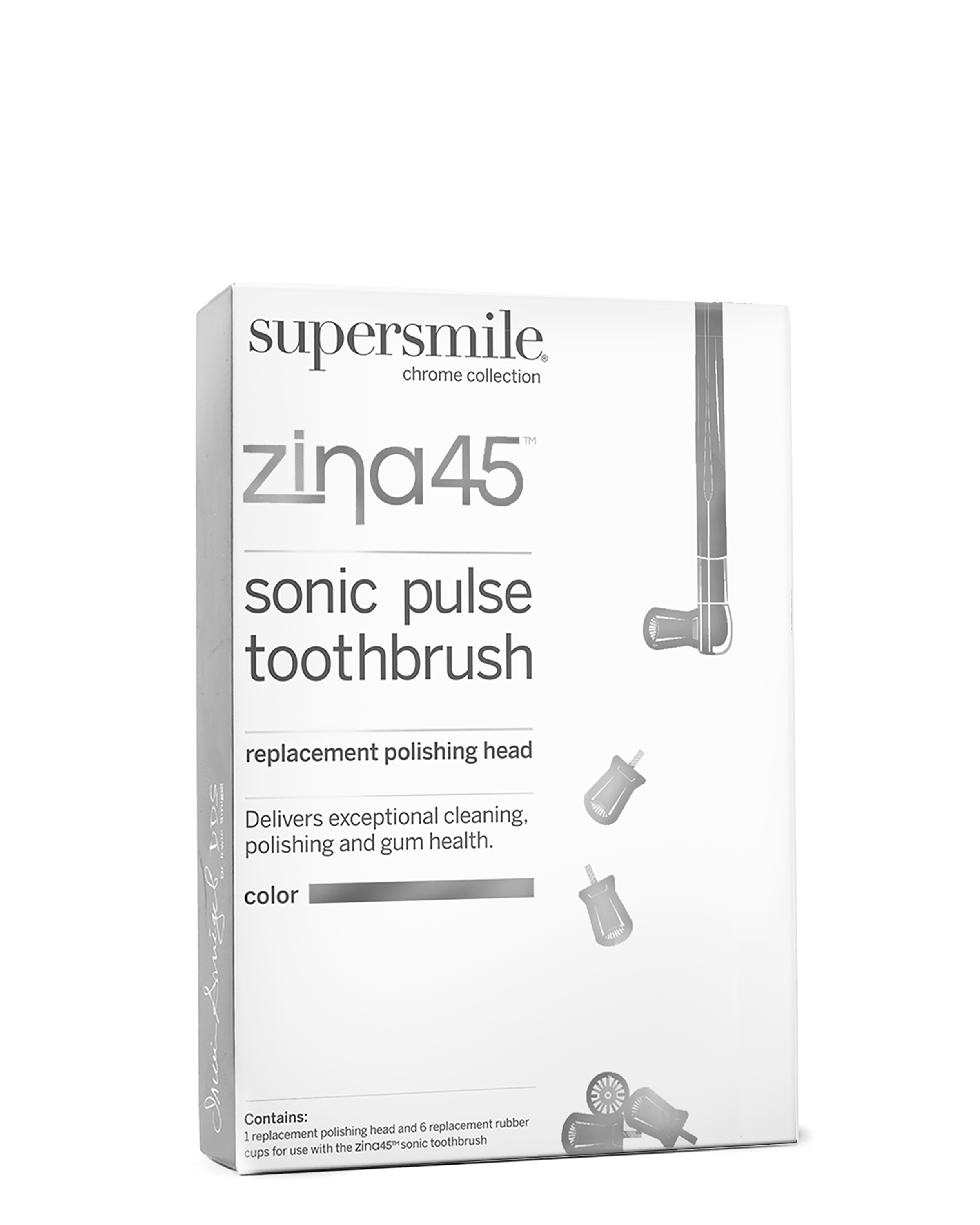 Silver Zina45™ Replacement Polishing Heads Box 