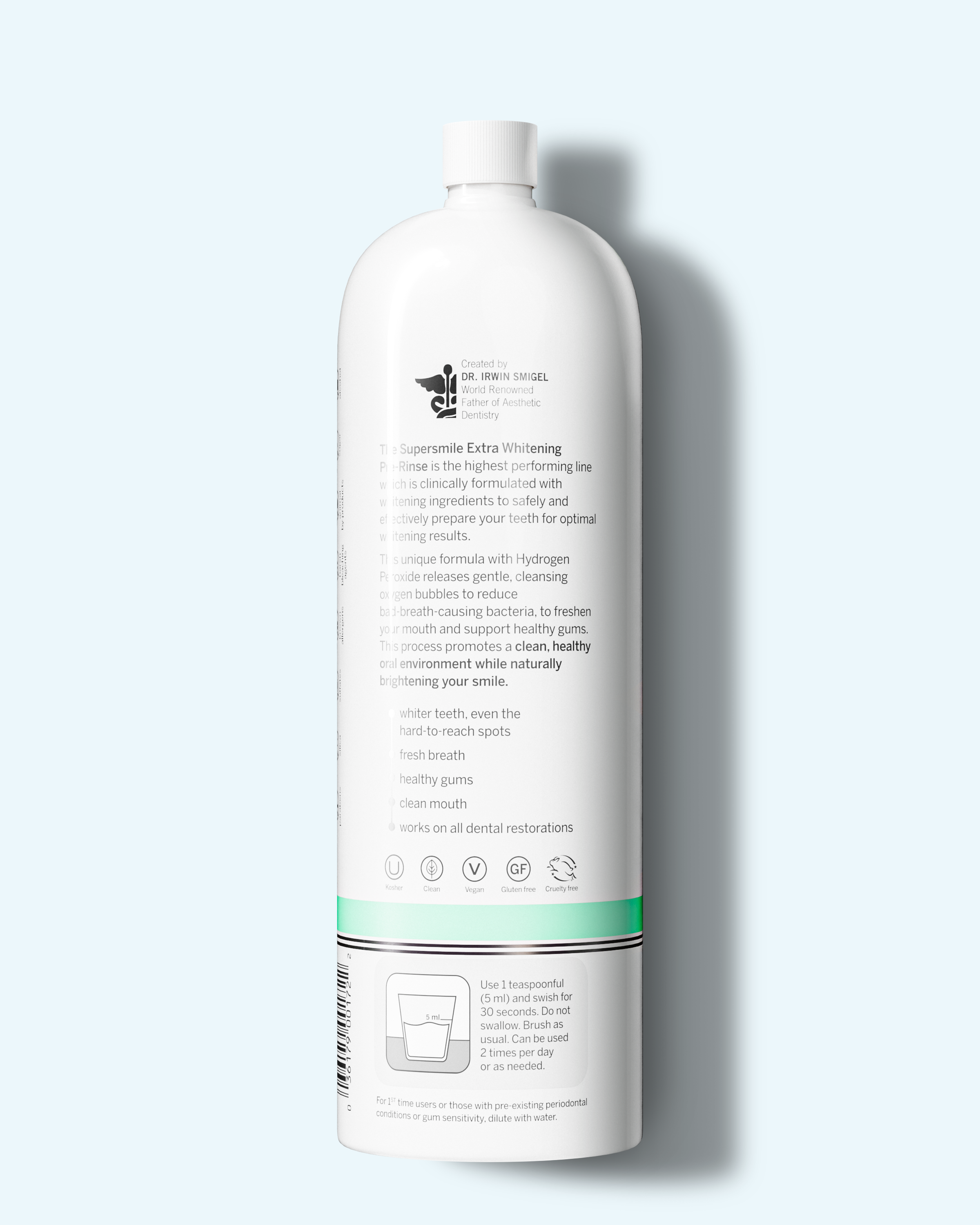extra whitening pre-rinse