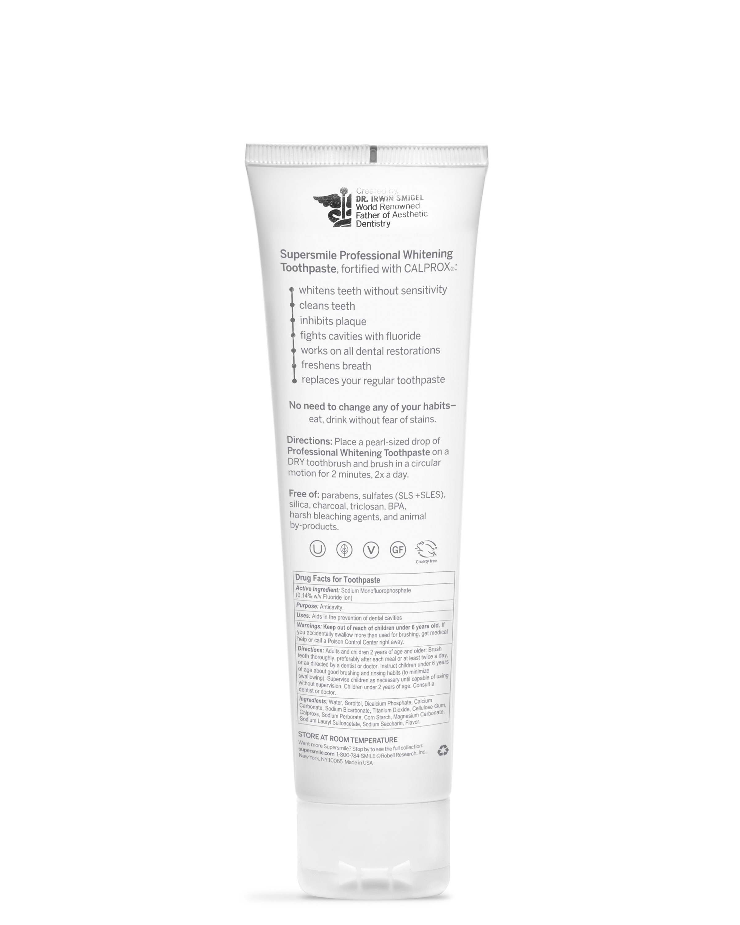 Rosewater Professional Whitening Toothpaste 4.2 OZ Information