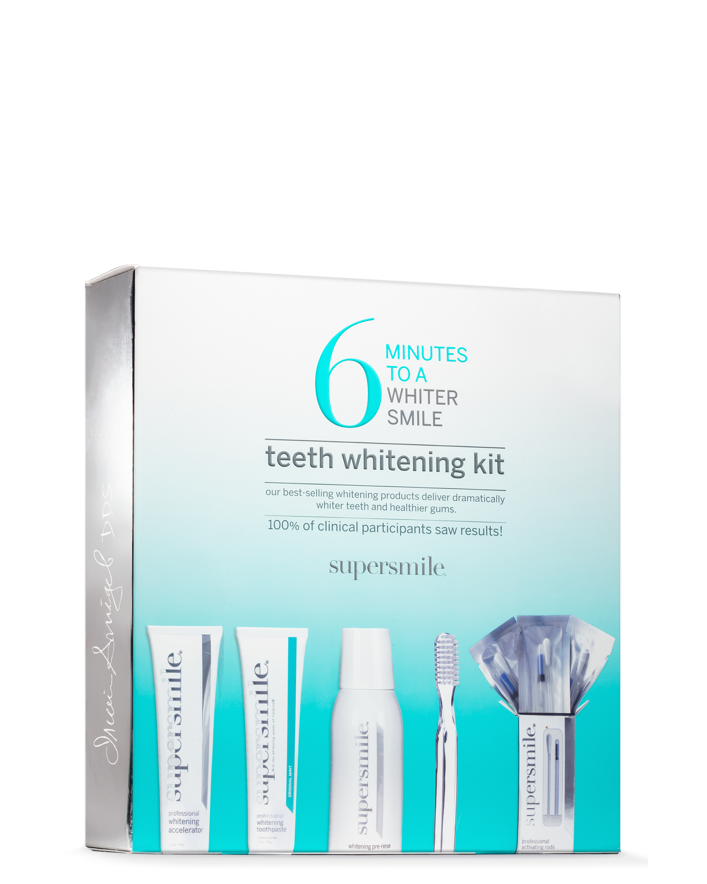 6 Minutes to a Whiter Smile Teeth Whitening Box Side 