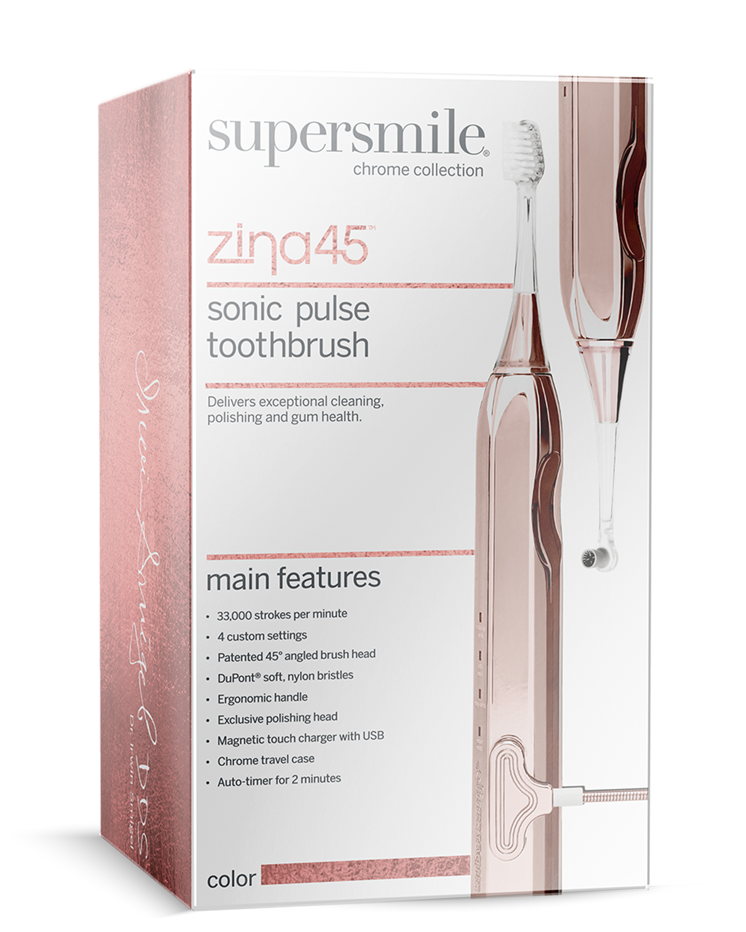 zina45™ deluxe sonic pulse toothbrush