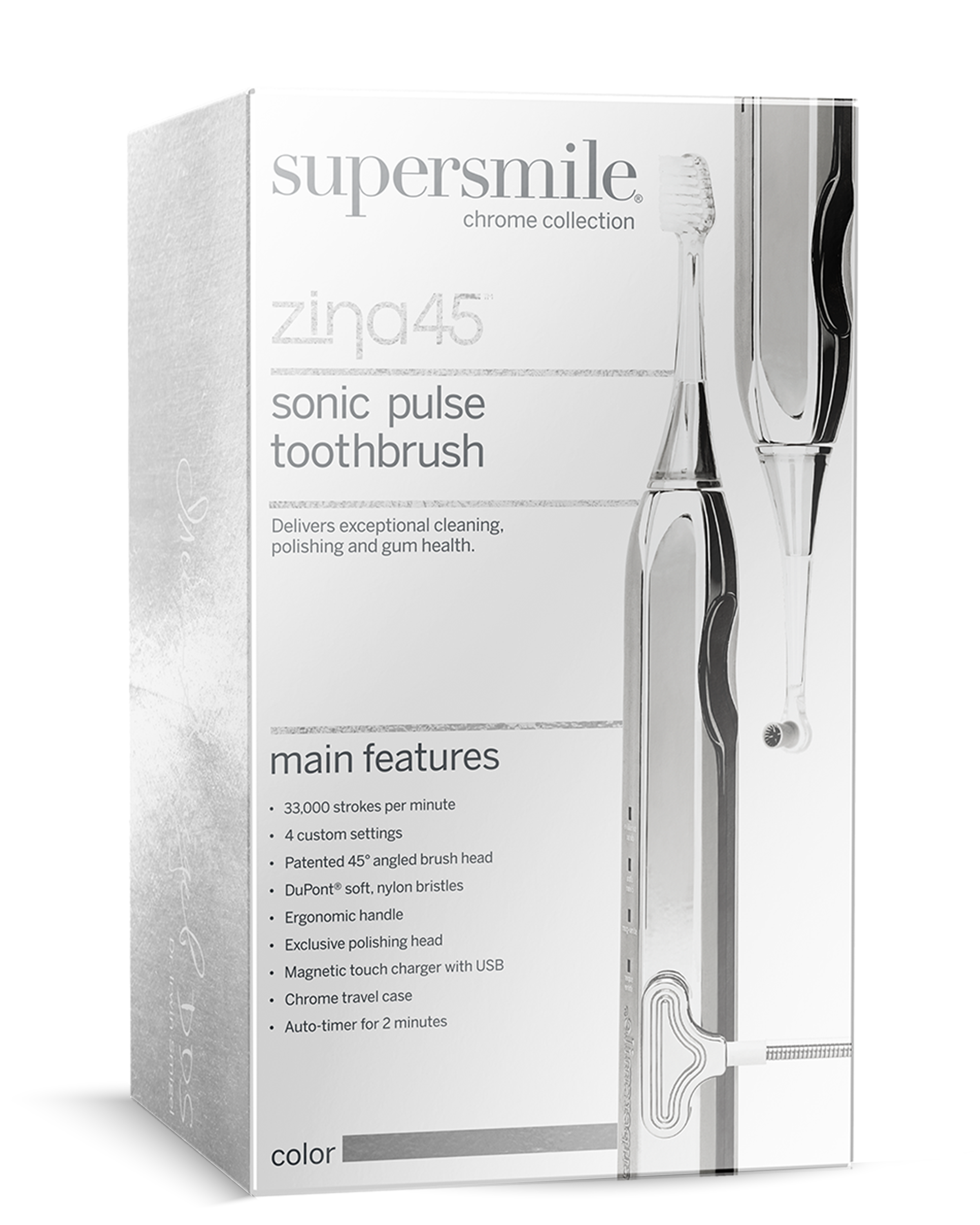 zina45™ deluxe sonic pulse toothbrush