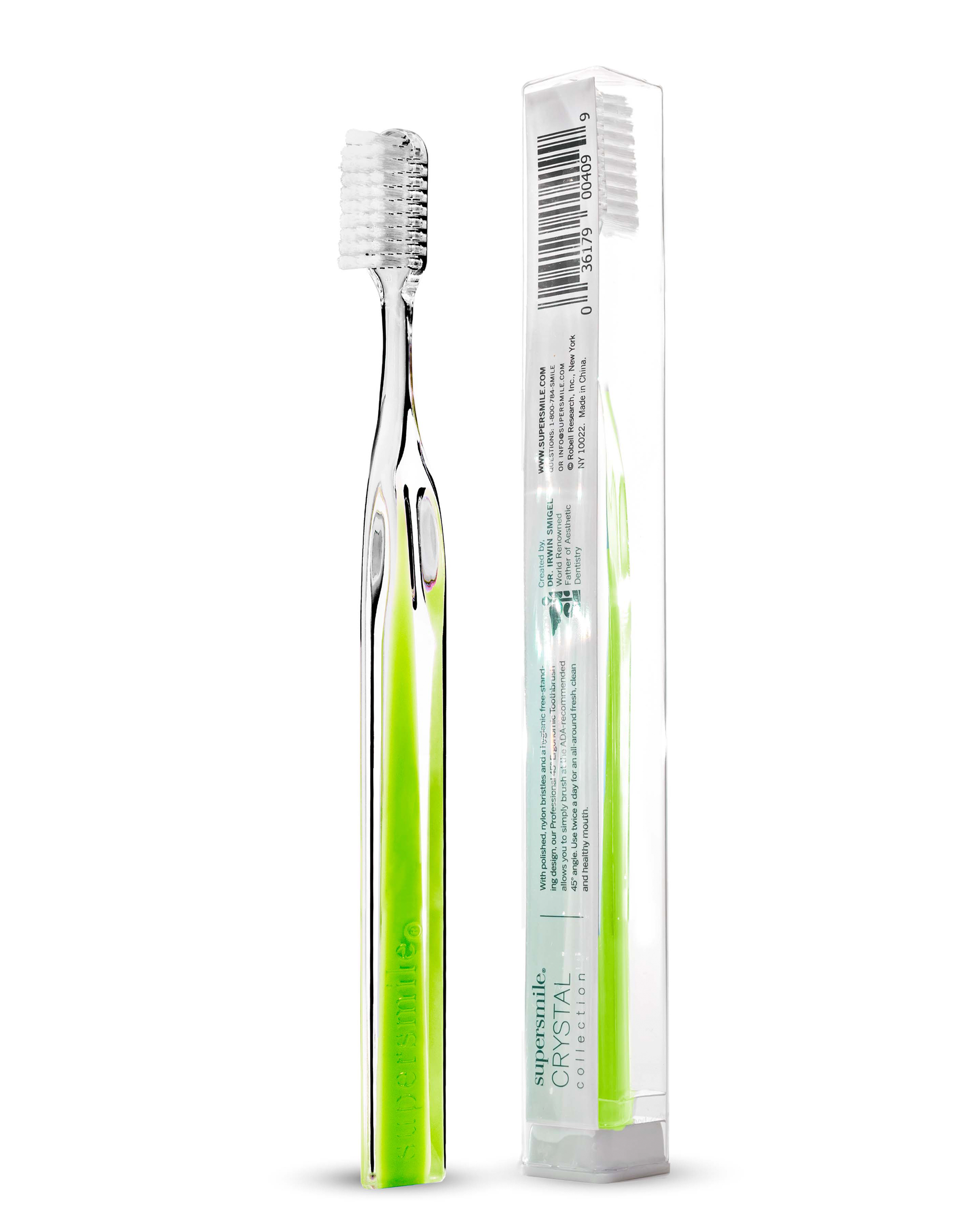Crystal Collection 45º Green Toothbrush and Box