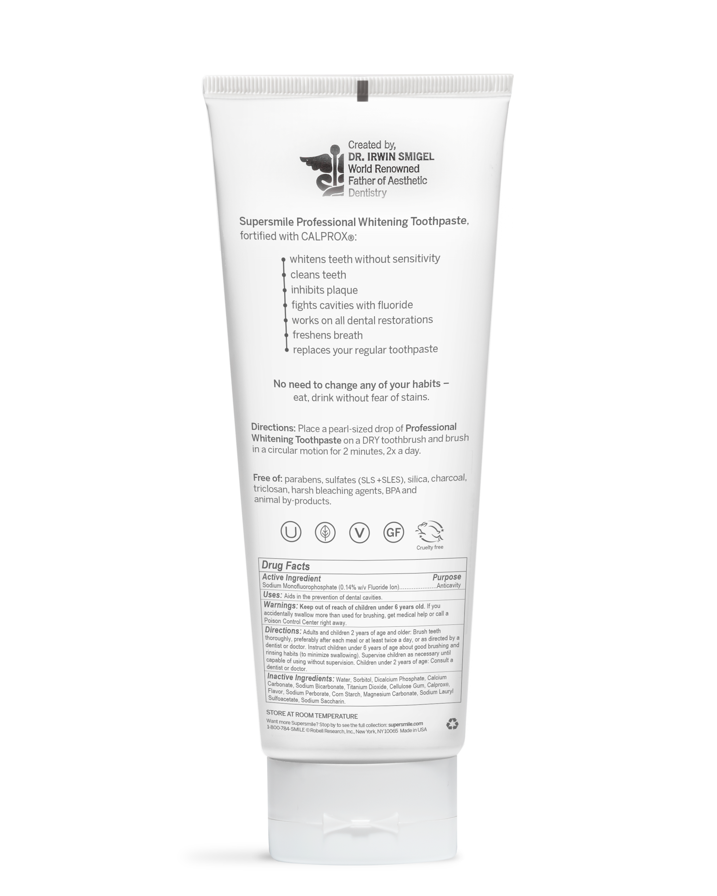 professional whitening toothpaste (8oz)