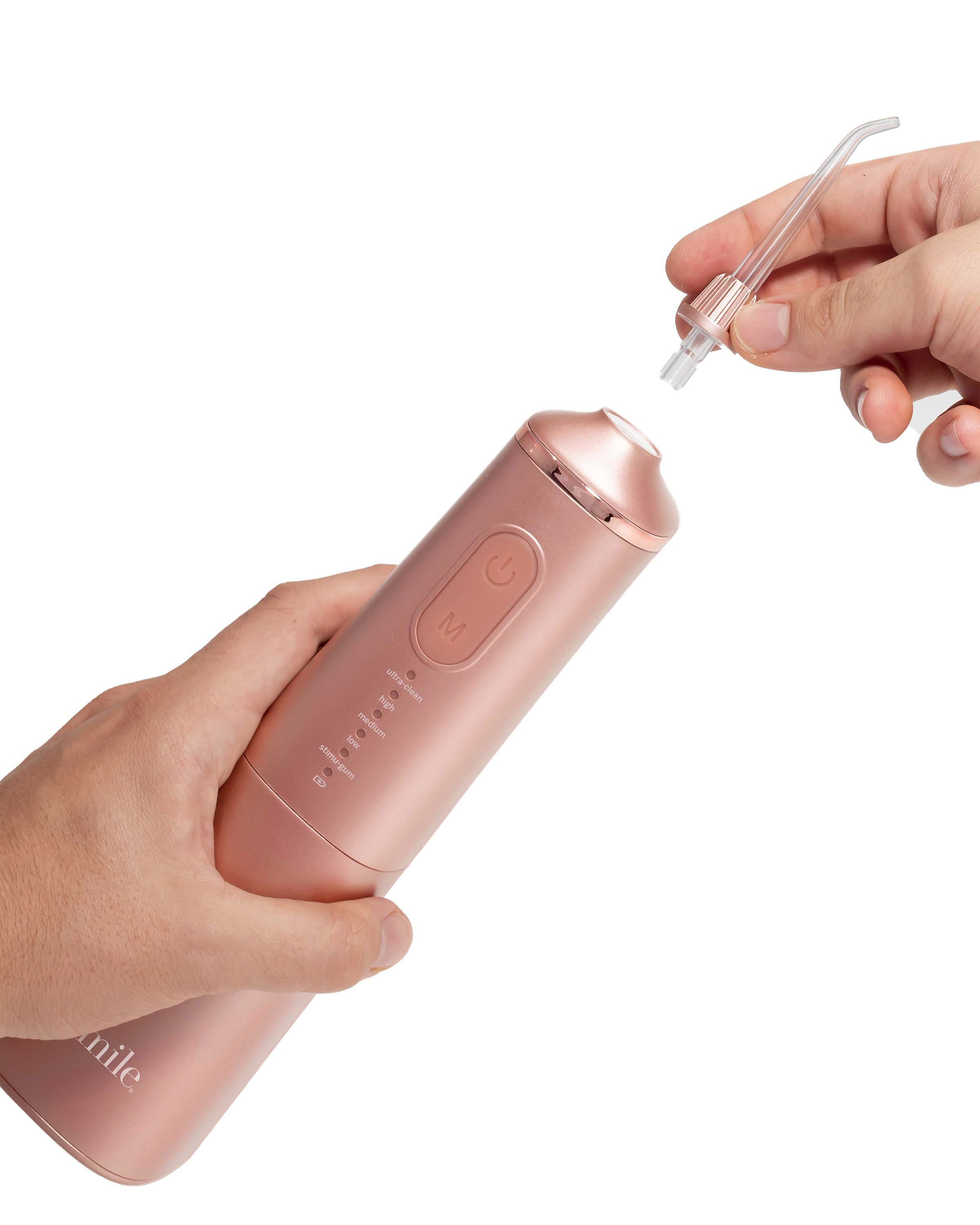 Rose Gold Zina 45 Water Flosser Removable Cap