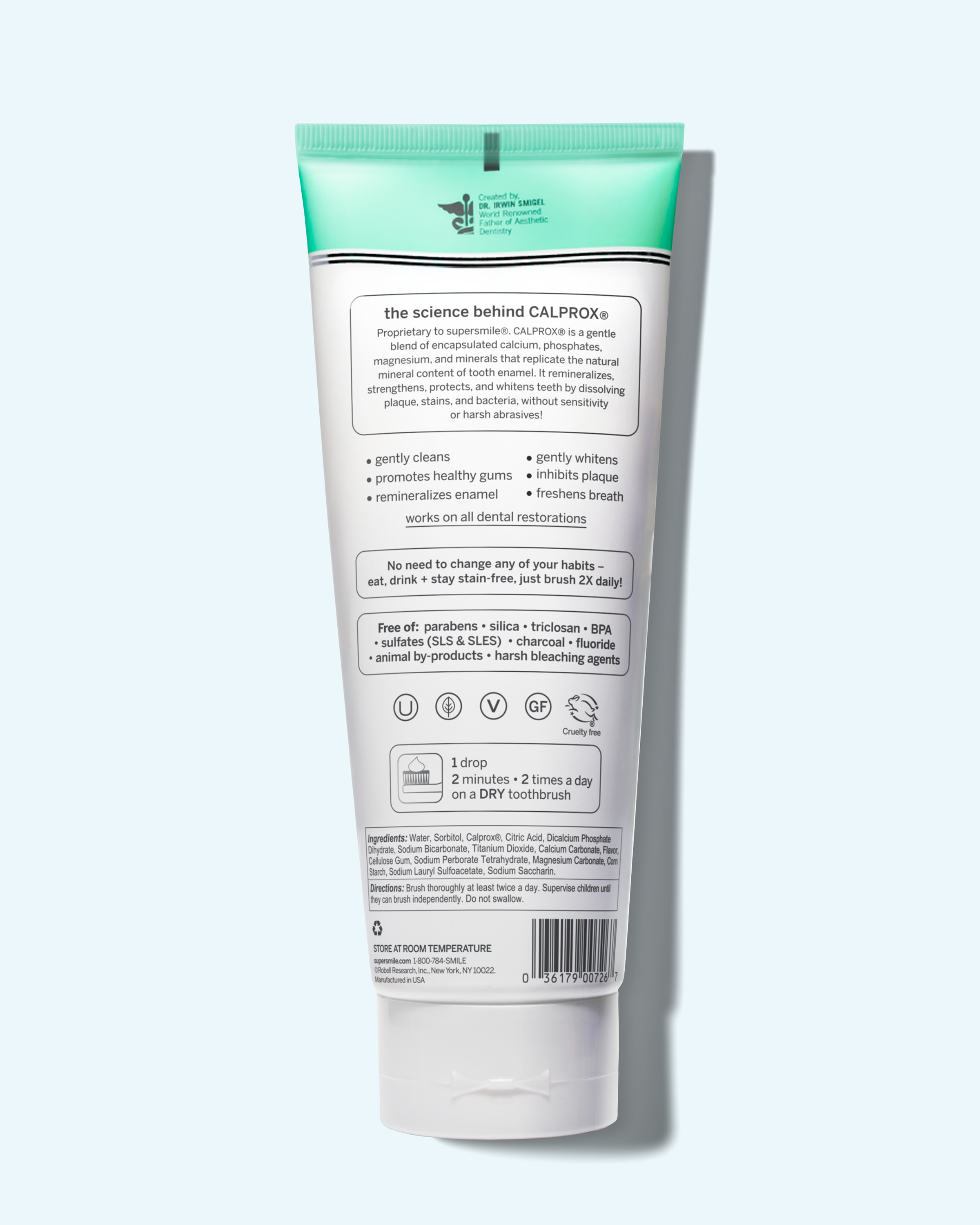Extra White Fluoride Free Toothpaste - Triple Mint (8 oz)